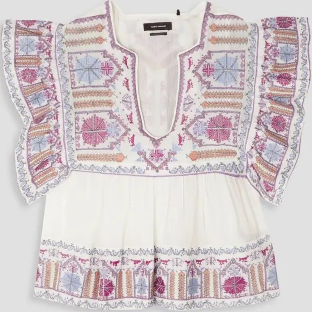 NEW WITH TAGS - Isabel Marant Clover embroidered top